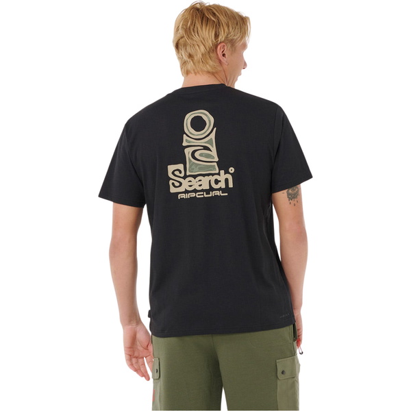 2025 Rip Curl Mens Vaporcool Search Stack Tee 0K5MTE - Black / Olive